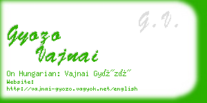 gyozo vajnai business card